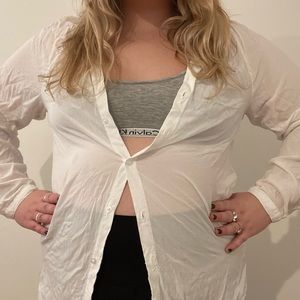 Sam & Lavi White Long Sleeve Blouse